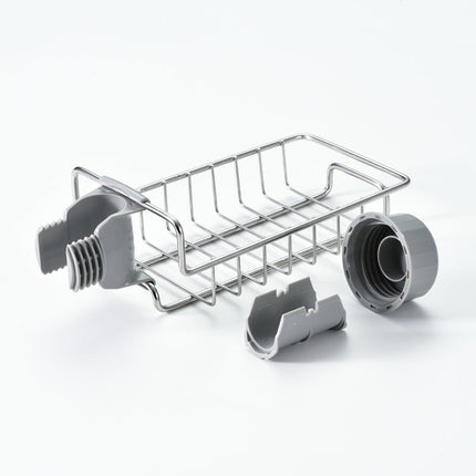 Adjustable Stainless Steel Sink Drain Rack with Clip-On Design | Space-Saving Solution for Kitchen and Bathroom Organization