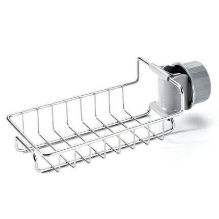 Adjustable Stainless Steel Sink Drain Rack with Clip-On Design | Space-Saving Solution for Kitchen and Bathroom Organization