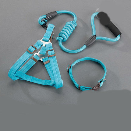 Dog Chest Harness with Adjustable Straps & D-Ring | Durable Denim Design for Comfort and Safety
