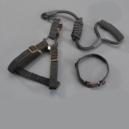 Dog Chest Harness with Adjustable Straps & D-Ring | Durable Denim Design for Comfort and Safety