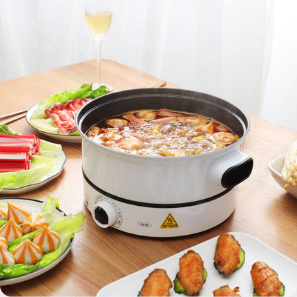 Multifunctional Electric Cooker with Ceramic Liner | 4L Slow & Fast Cooking Pot for Steaming, Frying, and Hot Pot Dishes
