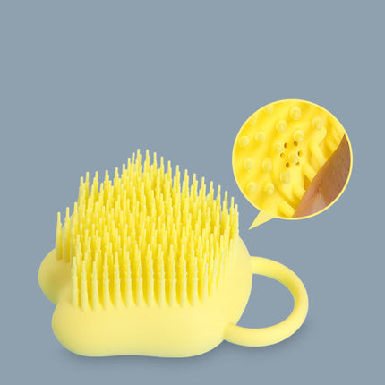 Pet Bath Brush with Soft Silicone Bristles | Ergonomic Design for Effortless Cleaning and Grooming