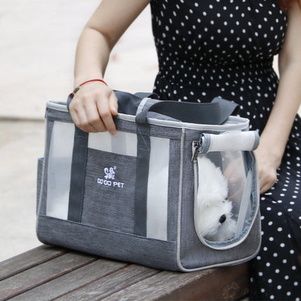 Portable Pet Cat Backpack with Oxford Cloth Construction | Spacious and Breathable Carrier for Small Pets