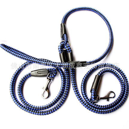 Pet Double Leash with Heavy-Duty Reflective Threads | Comfortable 360-Degree Design for Safe Dog Walking