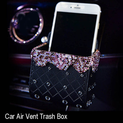 Aromatherapy Car Accessories for Women with Stylish Diamond Finish | Refreshing & Odor Removing for a Luxurious Driving Experience