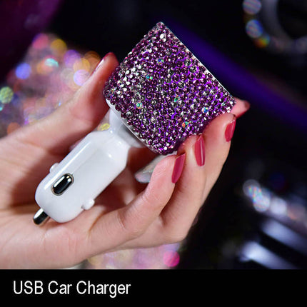 Aromatherapy Car Accessories for Women with Stylish Diamond Finish | Refreshing & Odor Removing for a Luxurious Driving Experience