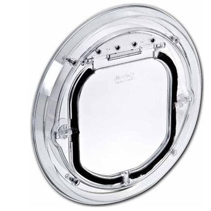 Pet Door Round with 4-Way Lockable Design | Weather-Resistant Access for Your Pets