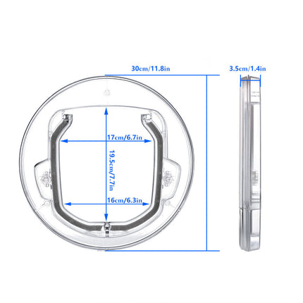 Pet Door Round with 4-Way Lockable Design | Weather-Resistant Access for Your Pets