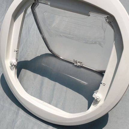 Pet Door Round with 4-Way Lockable Design | Weather-Resistant Access for Your Pets