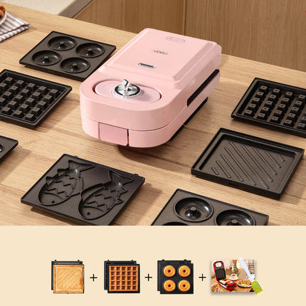 Retro Breakfast Machine with Multi-Function Design | All-in-One Toaster for Waffles, Omelettes, and Sandwiches