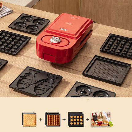 Retro Breakfast Machine with Multi-Function Design | All-in-One Toaster for Waffles, Omelettes, and Sandwiches