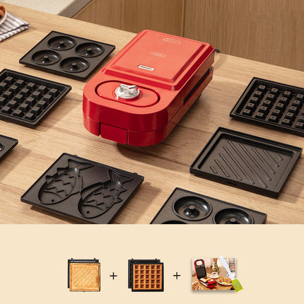 Retro Breakfast Machine with Multi-Function Design | All-in-One Toaster for Waffles, Omelettes, and Sandwiches
