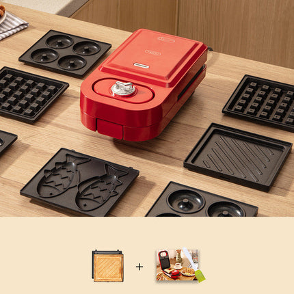 Retro Breakfast Machine with Multi-Function Design | All-in-One Toaster for Waffles, Omelettes, and Sandwiches