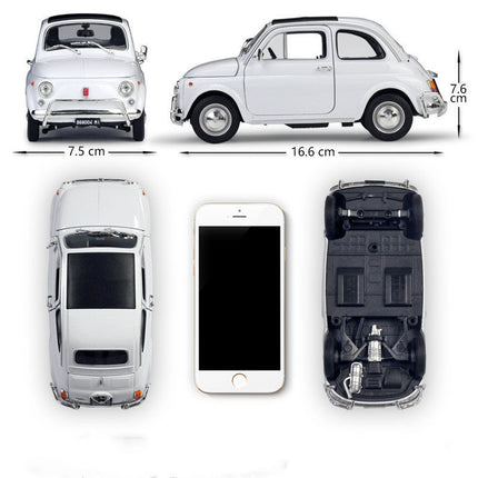 FIAT 500L Scale Model Car in 1:18 Size | Authentic Alloy Replica for Classic Sports Car Enthusiasts