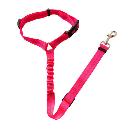 Adjustable Pet Car Seat Belt with Elastic Rope & Reflective Lines | Safe Travel for Dogs and Cats