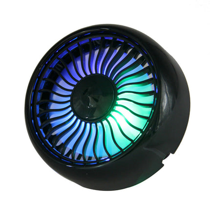 Car Multi-Function Fan with 3 Speed Settings & Ambient Lighting | Compact Air Vent Fan for Summer Comfort