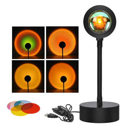 Sunset Projection Lamp with Adjustable Light Head | Create Stunning Ambiance for Home Decor and Photography