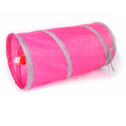 Collapsible Cat Tunnel Toy with Hanging Balls | Foldable Design for Interactive Cat Play