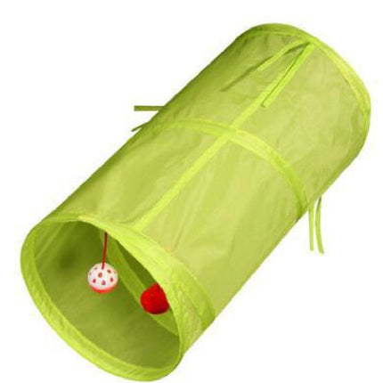 Collapsible Cat Tunnel Toy with Hanging Balls | Foldable Design for Interactive Cat Play