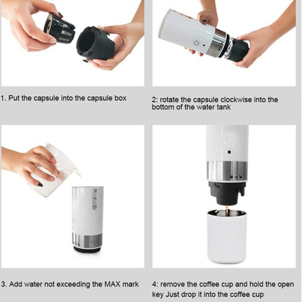 Portable Automatic Espresso Coffee Maker with High-Pressure Extraction | Convenient Brewing for Perfect Coffee Anywhere