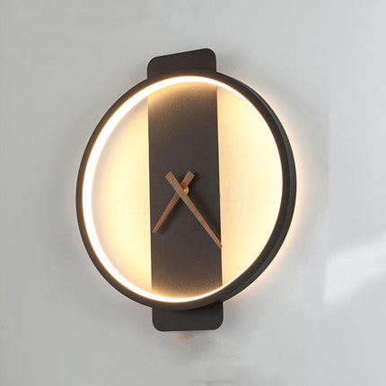 Nordic Wall Lamp Clock with Premium Acrylic Design | Minimalist Bedside Lighting for Modern Bedrooms