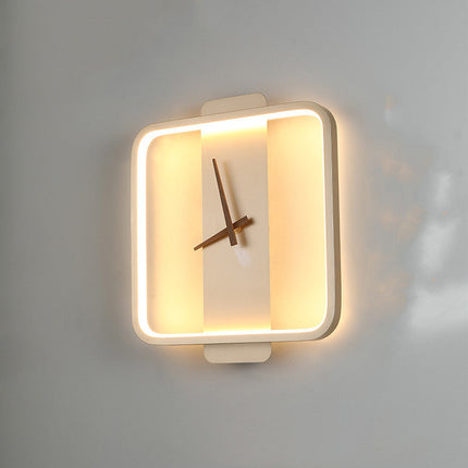 Nordic Wall Lamp Clock with Premium Acrylic Design | Minimalist Bedside Lighting for Modern Bedrooms