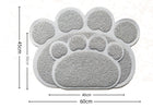 Splash-Proof Cat Litter Mat with Gray Cat Paw Design | Easy-Clean Solution for Mess-Free Home