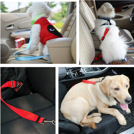 Pet Traction Rope Car Seat Belt with Durable Imitation Nylon | Secure Travel Solution for Pets
