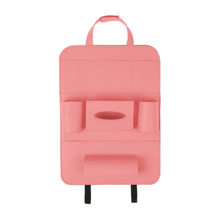 Multi-Pocket Wool Felt Car Backseat Organizer with Adjustable Straps | Durable Storage Solution for Clutter-Free Travel