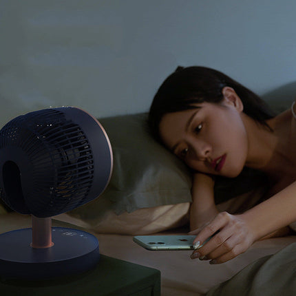 Remote Control Floor Fan with Adjustable Height | Compact Air Circulation for Instant Cooling Comfort