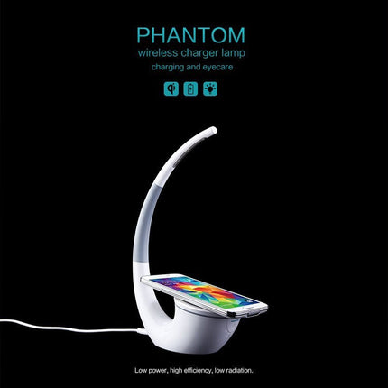 Wireless Charging Table Lamp with Touch Dimming | Modern Design for Home and Office Illumination