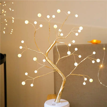 LED Bonsai Tree Light with Dual Power Supply | Elegant Table Lamp for Artistic Home Decor