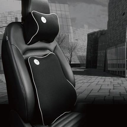 Car Memory Foam Cushion with 3D Headrest & Lumbar Support | Ultimate Comfort for Pain-Free Driving