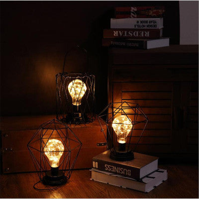 Minimalist Iron Table Lamp with Warm White Light | Elegant Home Decor for Cozy Atmosphere