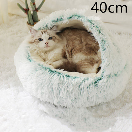 Plush Round Pet Bed for Dogs and Cats with Cozy Crystal Velvet | 2-in-1 Design for Ultimate Warmth and Comfort