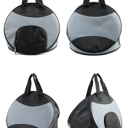 Portable Breathable Pet Carrier with Mesh Windows | Durable Polyester Handbag for Comfortable Travel