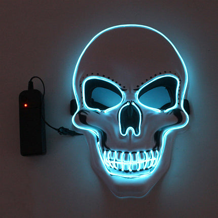Halloween Mask LED Light Up, Scary Mask with Skull Design and Glowing EL Wire – image 16