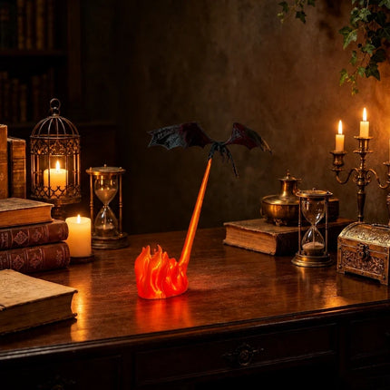 Dragon Night Light, 3D Printed Dragon Statue – image 4