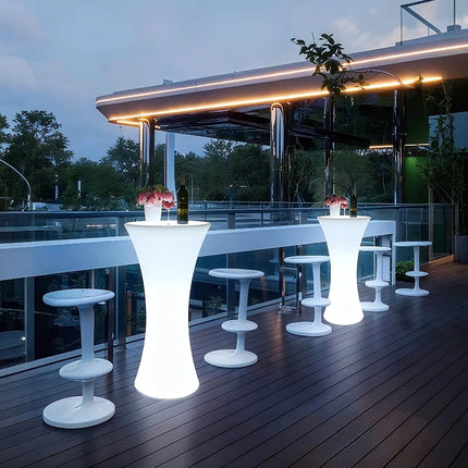 Illuminated Table with Remote Control & Dimming Feature | USB Rechargeable or Solar Powered for Elegant Gatherings