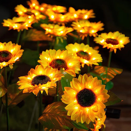 Solar Flower Lights for Garden with Timeless Floral Design | Durable Outdoor Décor for Enchanting Nighttime Glow