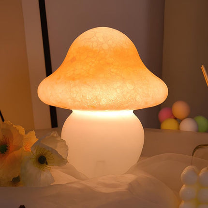 Dimmable Mushroom Table Lamp with Premium Speckled Glass | Adjustable Lighting for Elegant Home Decor