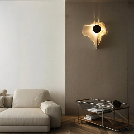 Adjustable Wall Sconce with Ripple Projection | Modern Aluminum & Stainless Steel Fixture for Ambient Lighting
