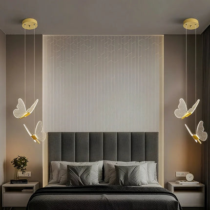 Celestiva Pendant Chandelier with Adjustable Suspension | Elegant Acrylic Wings for Serene Illumination