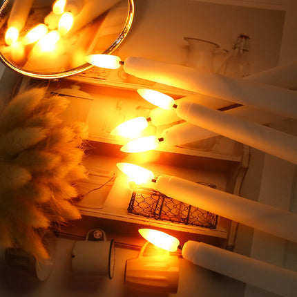 Flameless Chandelier Candles with Remote Control & Timer | Safe LED Lighting for Elegant Home Decor