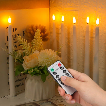 Flameless Chandelier Candles with Remote Control & Timer | Safe LED Lighting for Elegant Home Decor