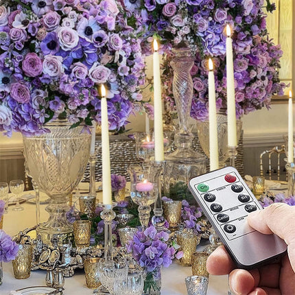 Flameless Chandelier Candles with Remote Control & Timer | Safe LED Lighting for Elegant Home Decor
