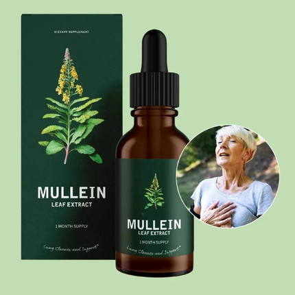 Mullein and Chlorophyll Drops, Liquid Chlorophyll Dietary Supplement, Mullein Drops for Lung Detox and Lung Health