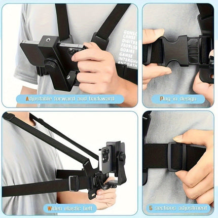 Phone Chest Mount Harness, Hands Free Phone Holder for POV Filming – image 5