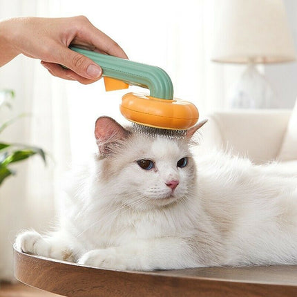 Self-Cleaning Slicker Brush for Dogs & Cats with Ergonomic Handle | Deep Grooming for Healthy, Shiny Fur