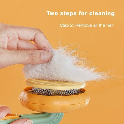 Self-Cleaning Slicker Brush for Dogs & Cats with Ergonomic Handle | Deep Grooming for Healthy, Shiny Fur